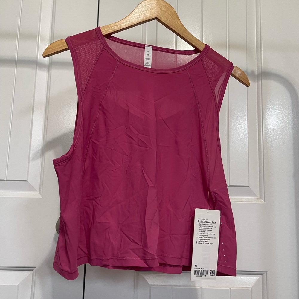 Lululemon sculpt cropped tank